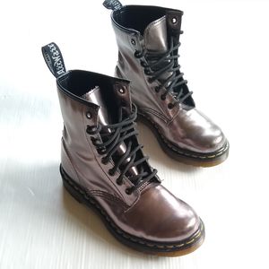 rose gold doc martens